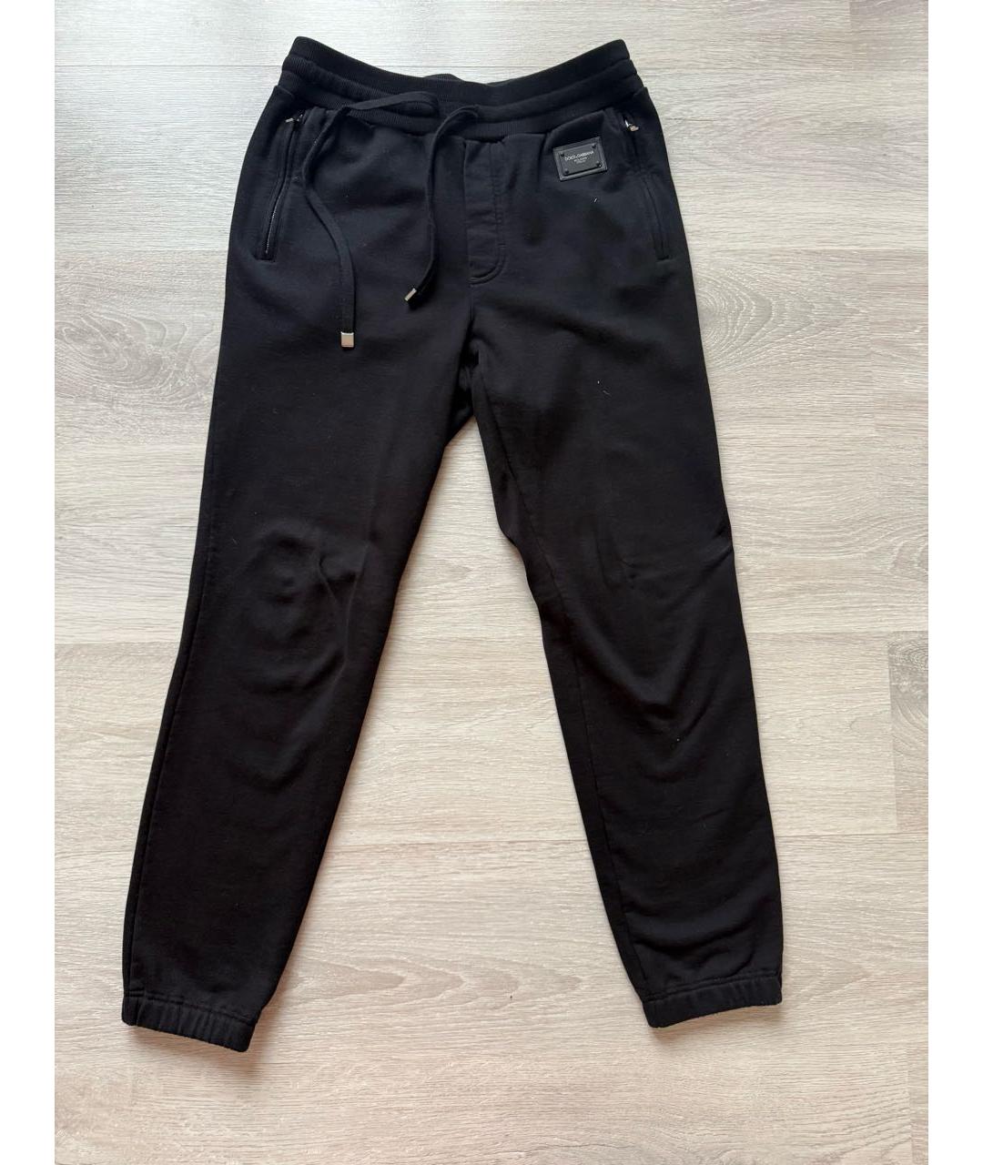 DOLCE&GABBANA Черный хлопковый спортивный костюм, фото 9