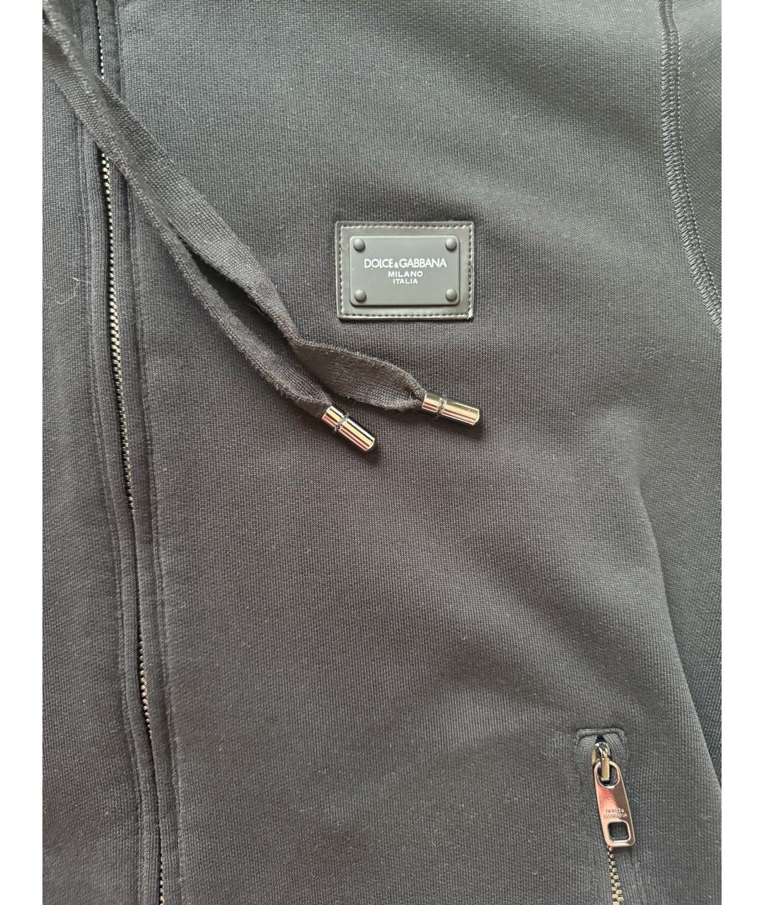 DOLCE&GABBANA Черный хлопковый спортивный костюм, фото 6