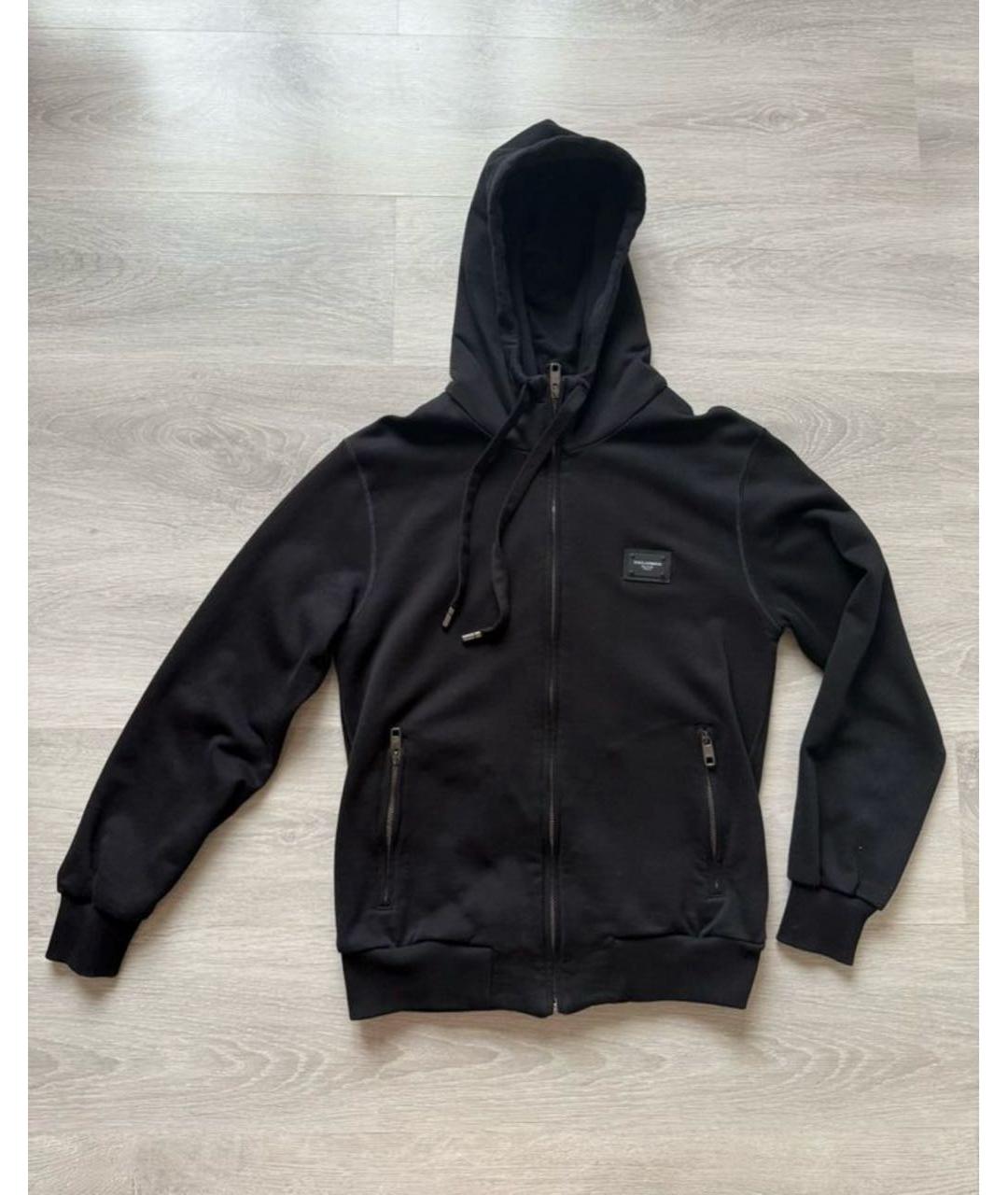 DOLCE&GABBANA Черный хлопковый спортивный костюм, фото 4