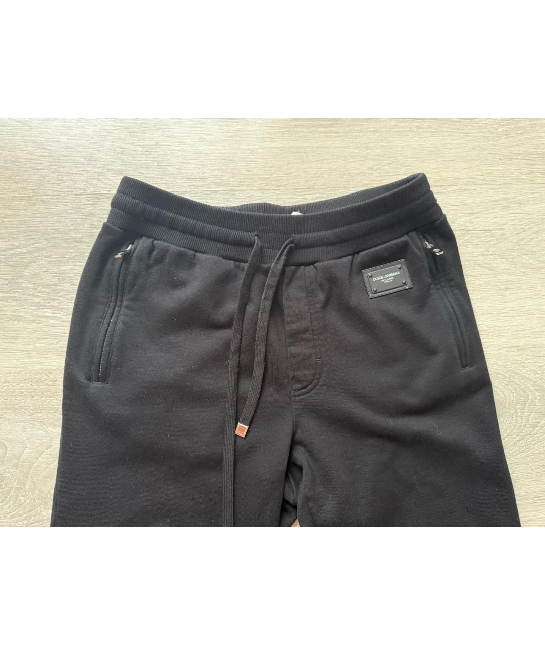 DOLCE&GABBANA Черный хлопковый спортивный костюм, фото 3