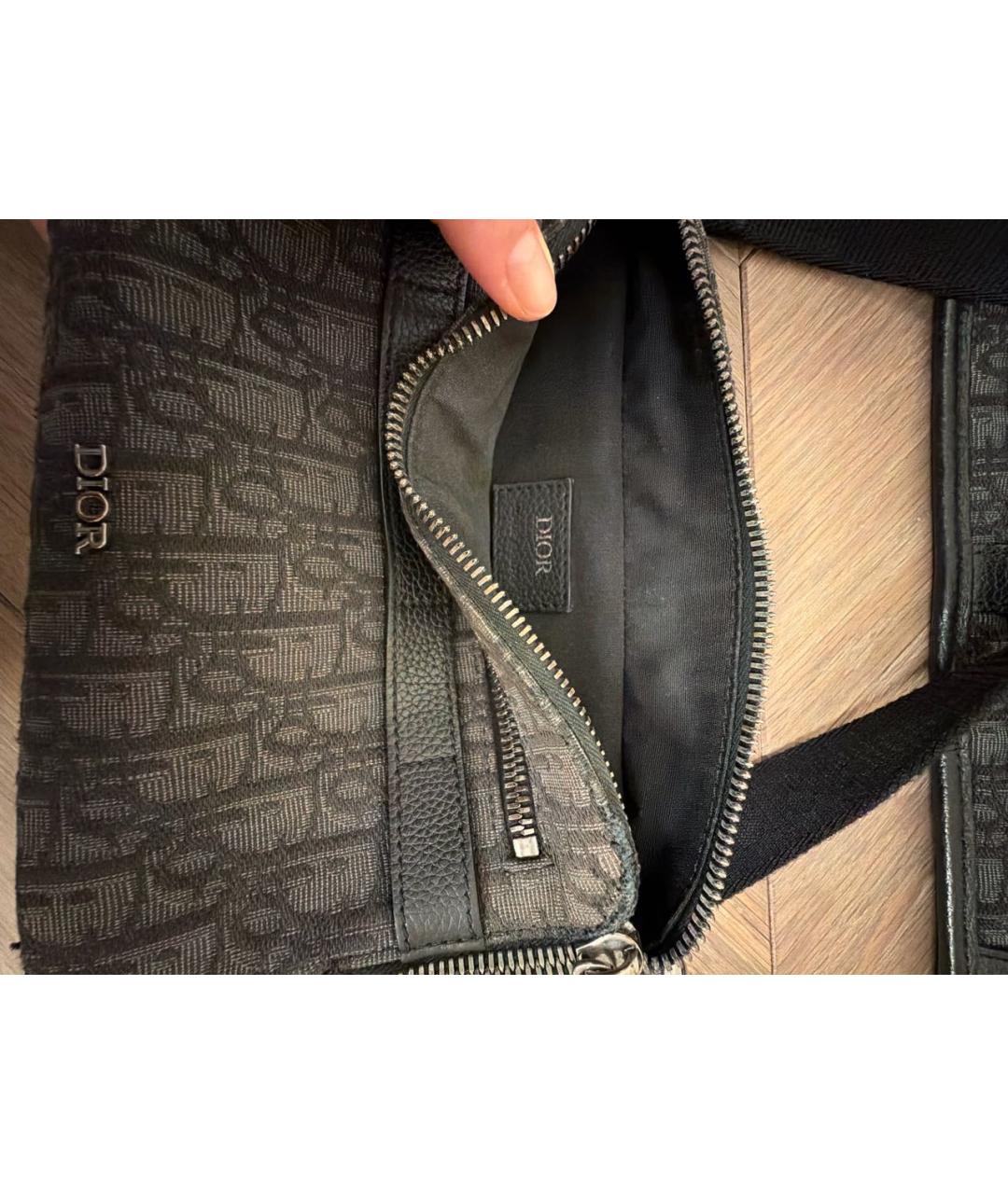 CHRISTIAN DIOR Темно-синяя деним сумка на плечо, фото 4