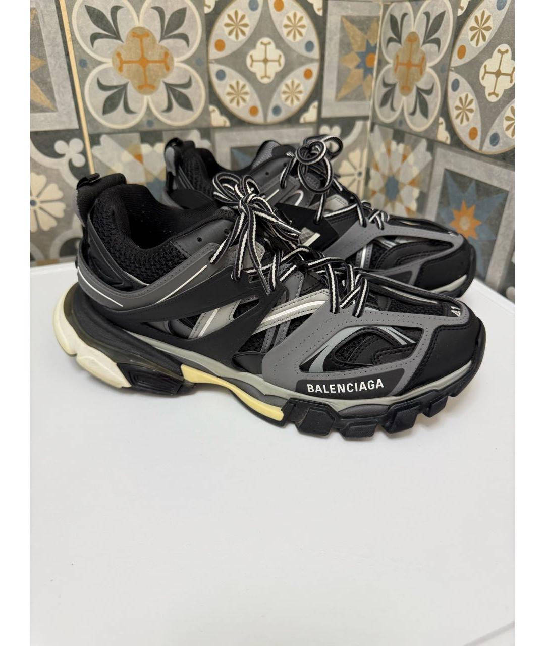 BALENCIAGA Черные текстильные низкие кроссовки / кеды, фото 5