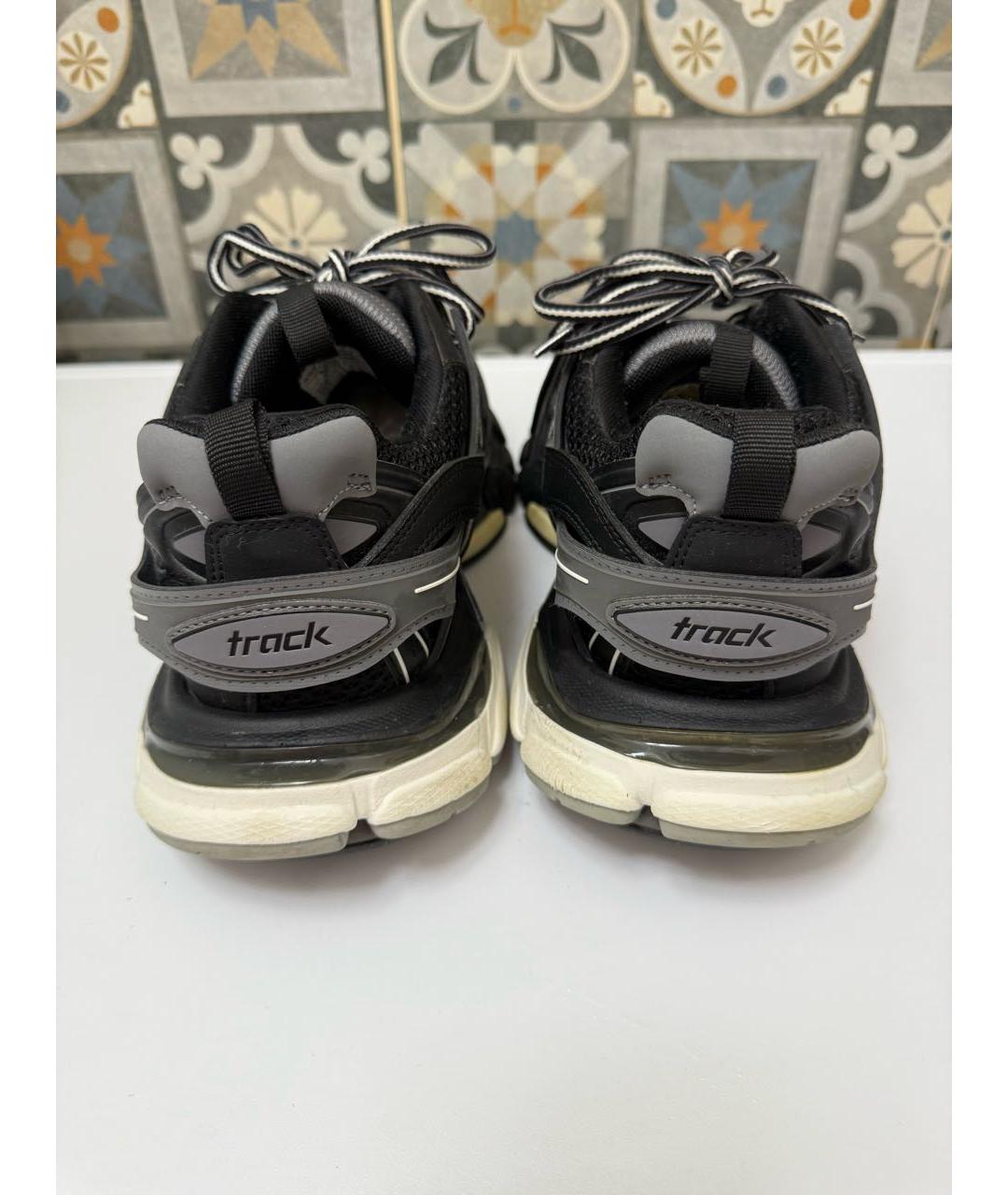 BALENCIAGA Черные текстильные низкие кроссовки / кеды, фото 4