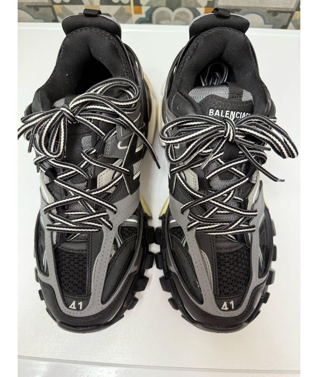 BALENCIAGA Черные текстильные низкие кроссовки / кеды, фото 2