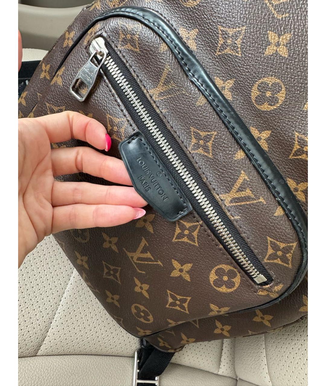 LOUIS VUITTON Коричневый кожаный рюкзак, фото 4