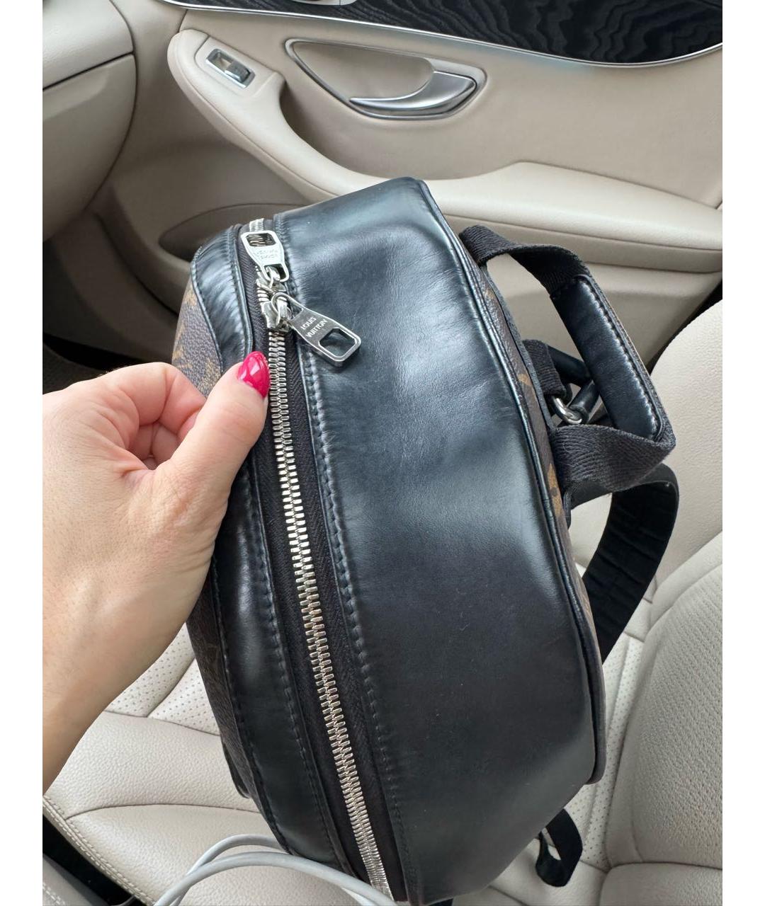 LOUIS VUITTON Коричневый кожаный рюкзак, фото 5