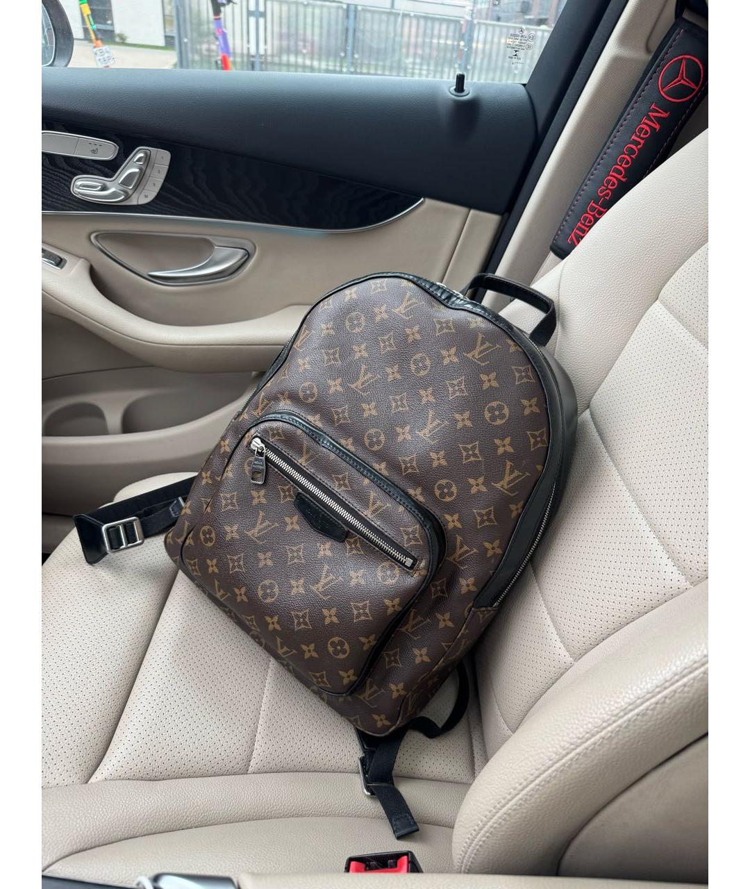 LOUIS VUITTON Коричневый кожаный рюкзак, фото 2