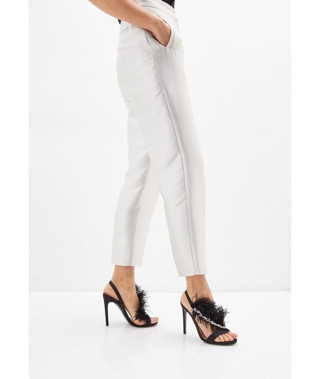 TWIN-SET Бежевые кожаные босоножки, фото 8