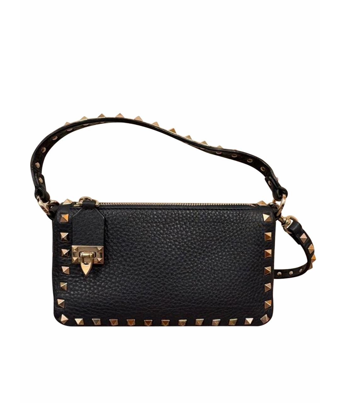 VALENTINO Темно-синяя кожаная сумка через плечо, фото 1