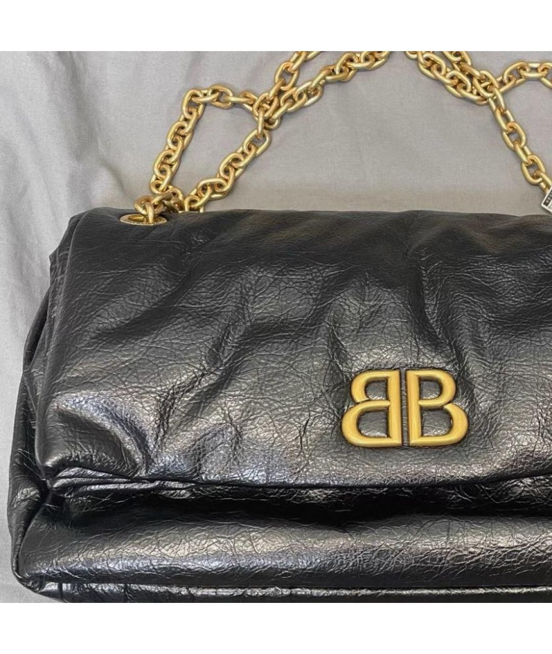 BALENCIAGA Черная кожаная сумка через плечо, фото 3