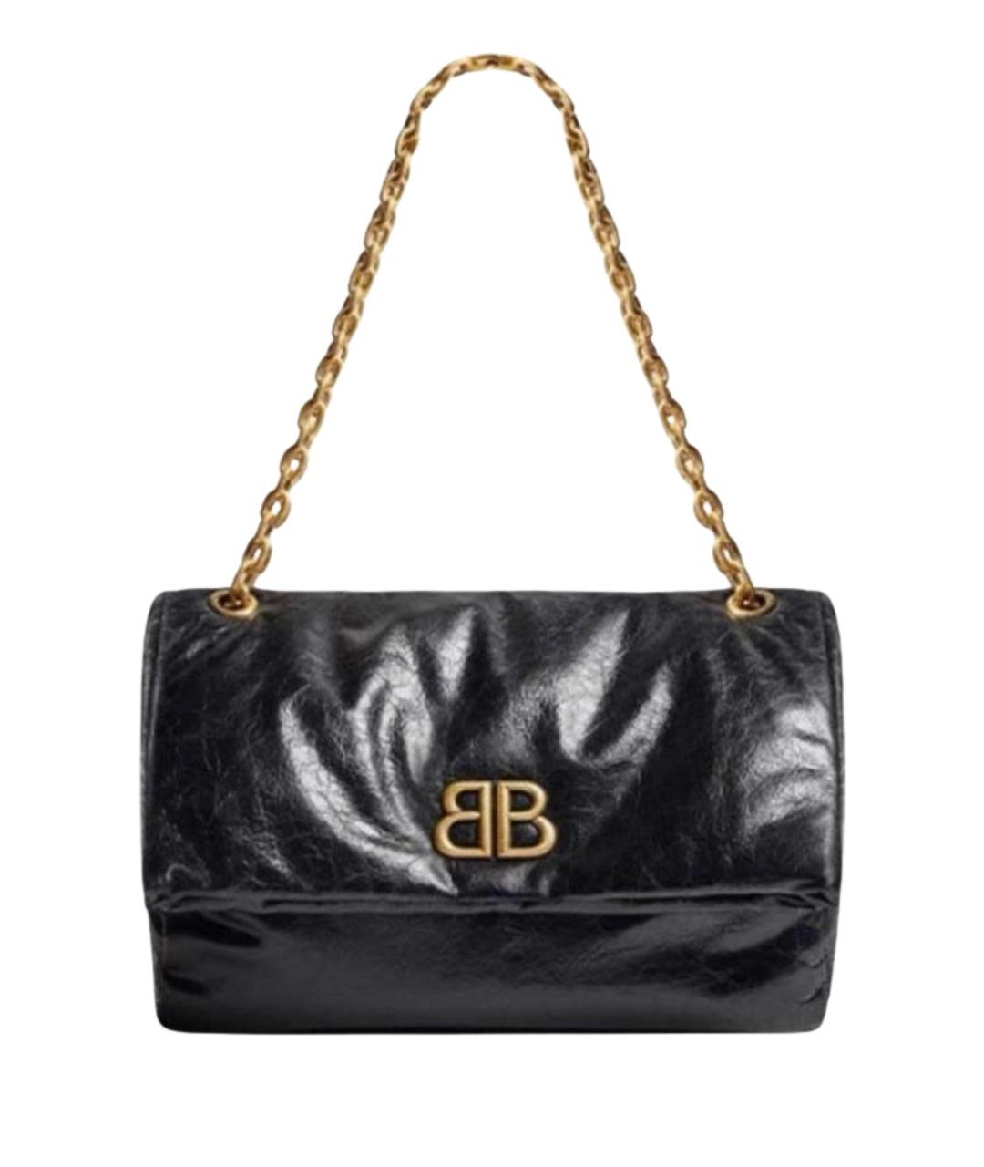 BALENCIAGA Черная кожаная сумка через плечо, фото 1