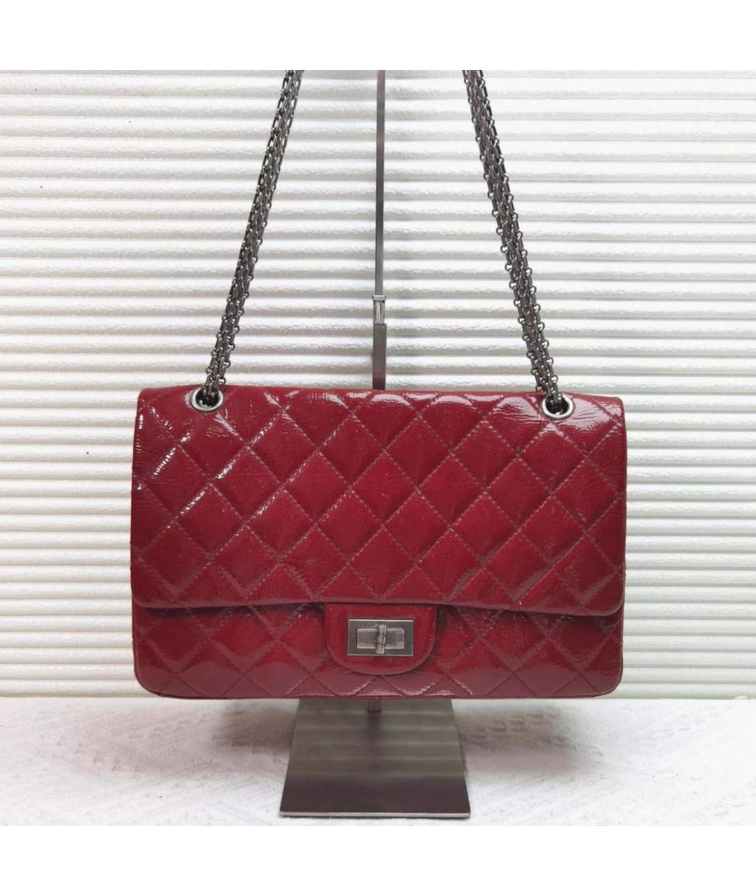 CHANEL Красная кожаная сумка через плечо, фото 5