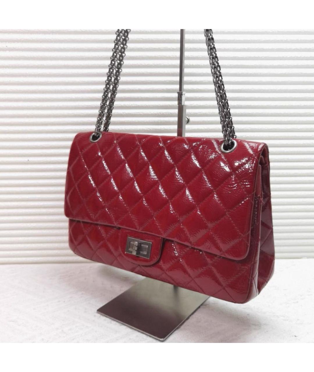 CHANEL Красная кожаная сумка через плечо, фото 3