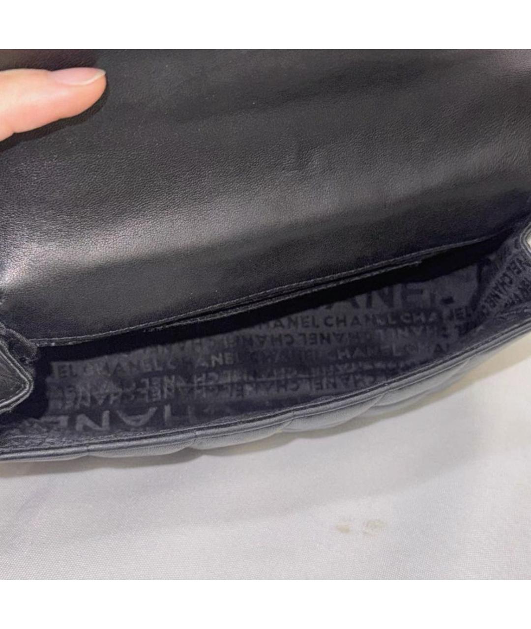 CHANEL Черная кожаная сумка через плечо, фото 4