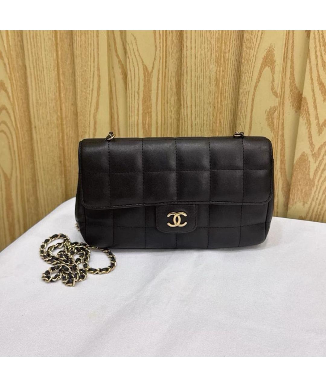 CHANEL Черная кожаная сумка через плечо, фото 2