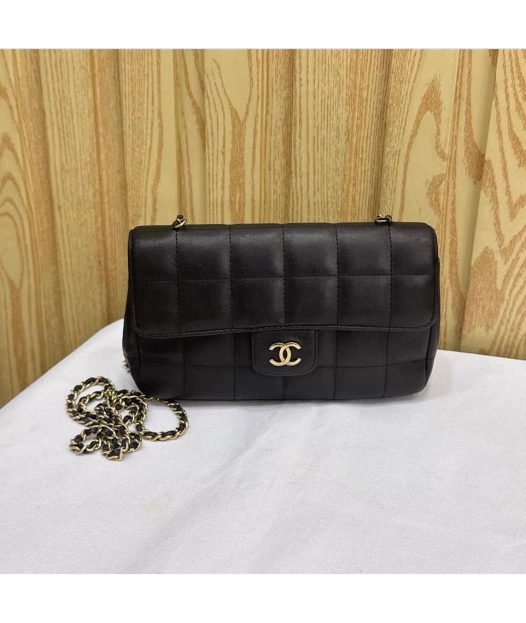 CHANEL Черная кожаная сумка через плечо, фото 5