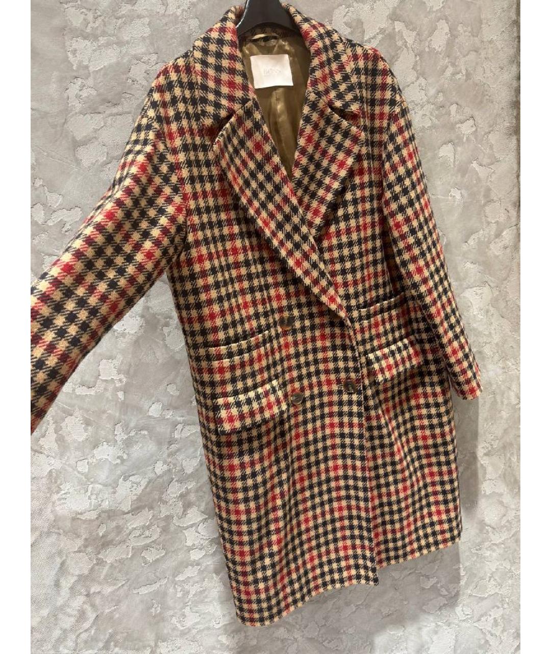 HUGO BOSS Мульти шерстяное пальто, фото 5