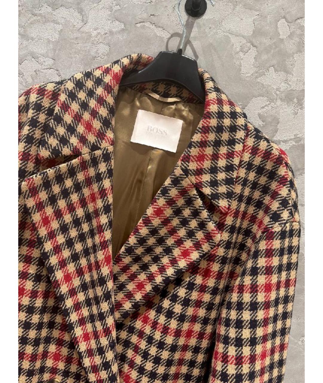 HUGO BOSS Мульти шерстяное пальто, фото 3