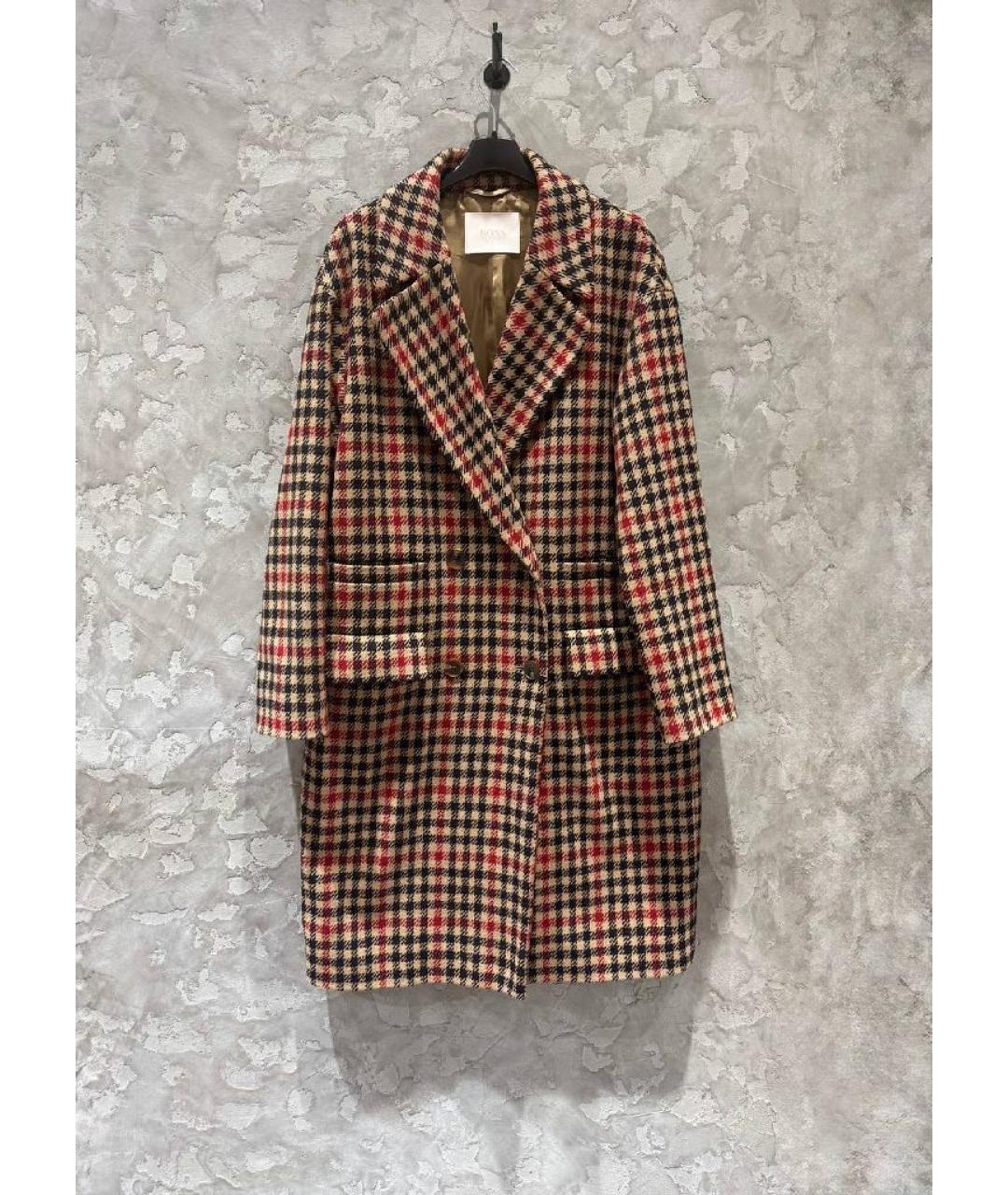 HUGO BOSS Мульти шерстяное пальто, фото 10