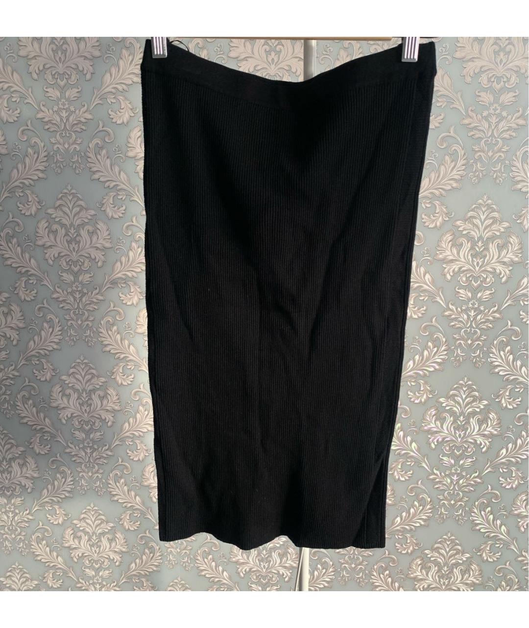 PINKO Черная полиэстеровая юбка миди, фото 4