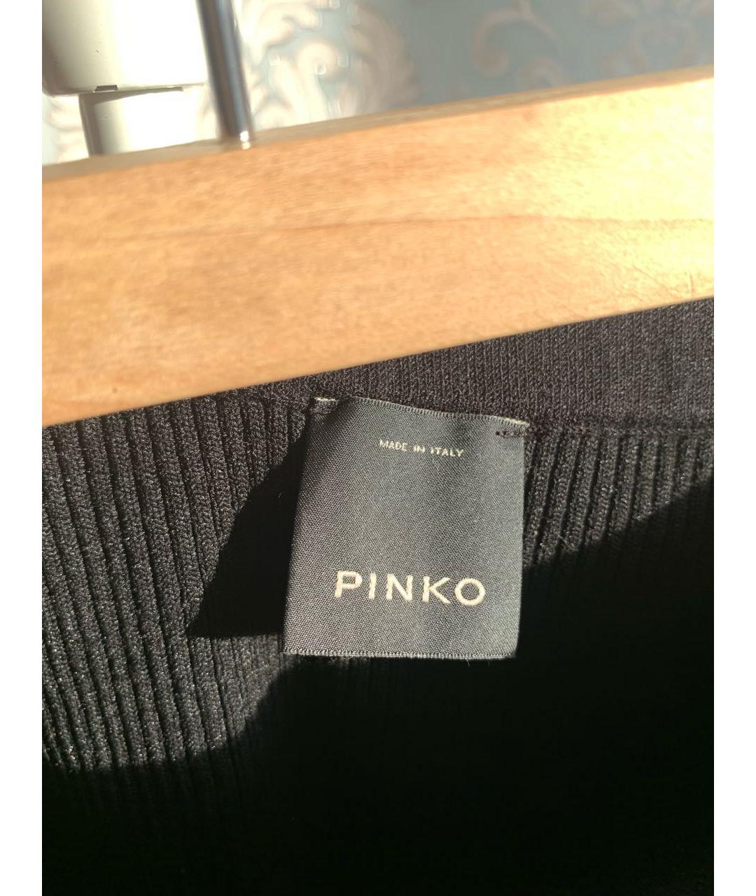 PINKO Черная полиэстеровая юбка миди, фото 3