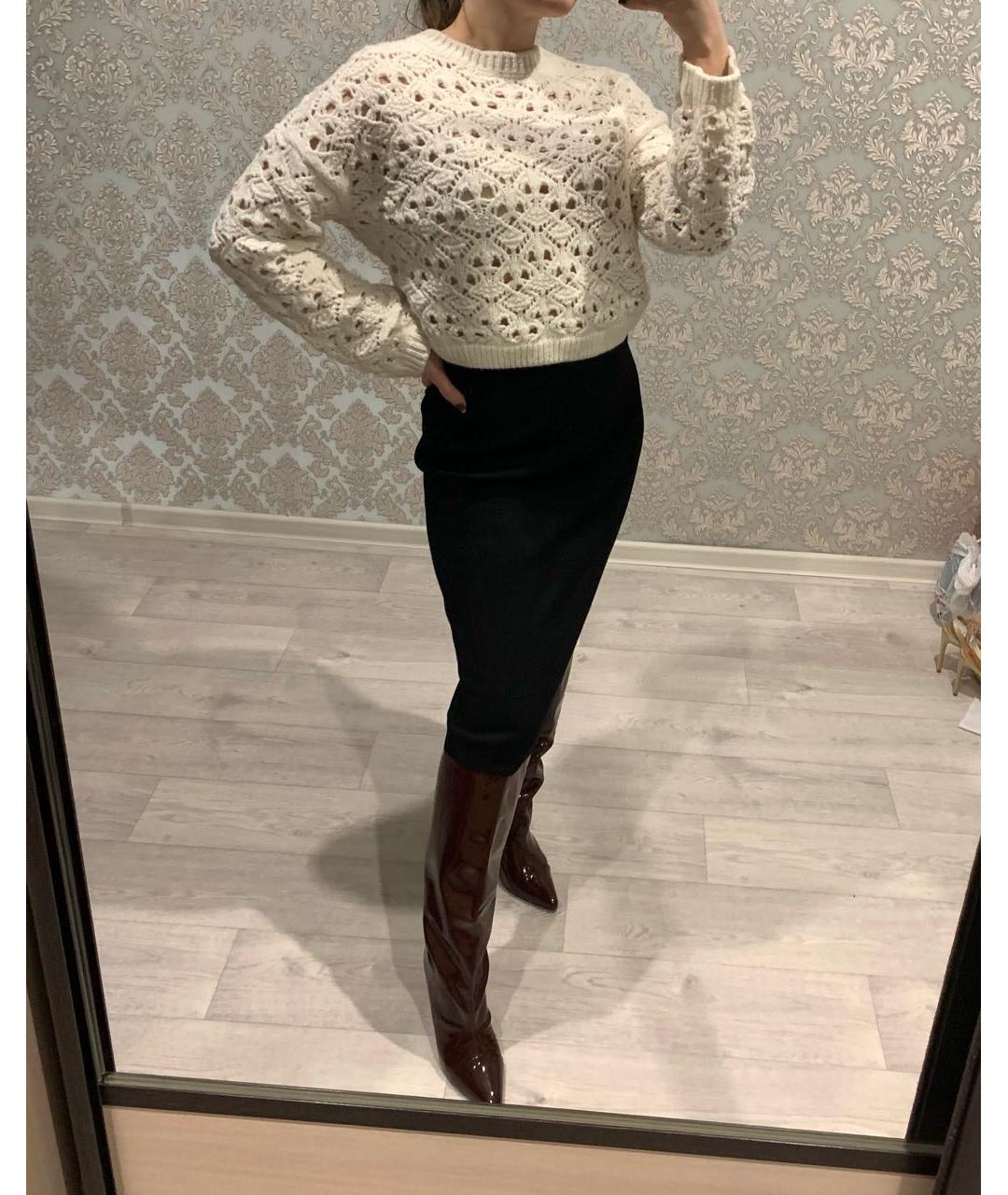 PINKO Черная полиэстеровая юбка миди, фото 6