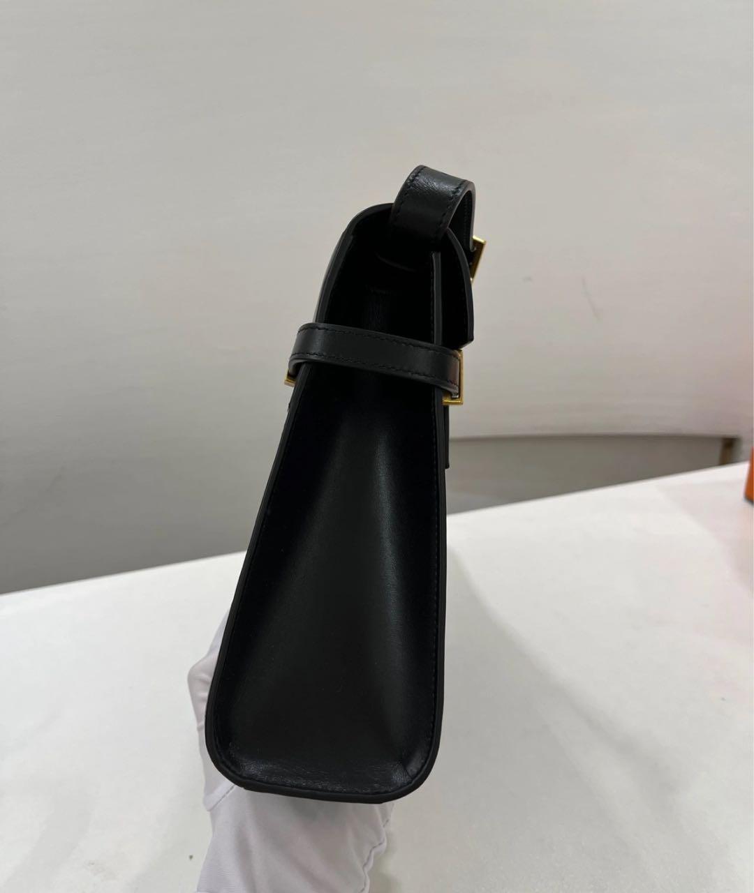 SAINT LAURENT Черная кожаная сумка через плечо, фото 4