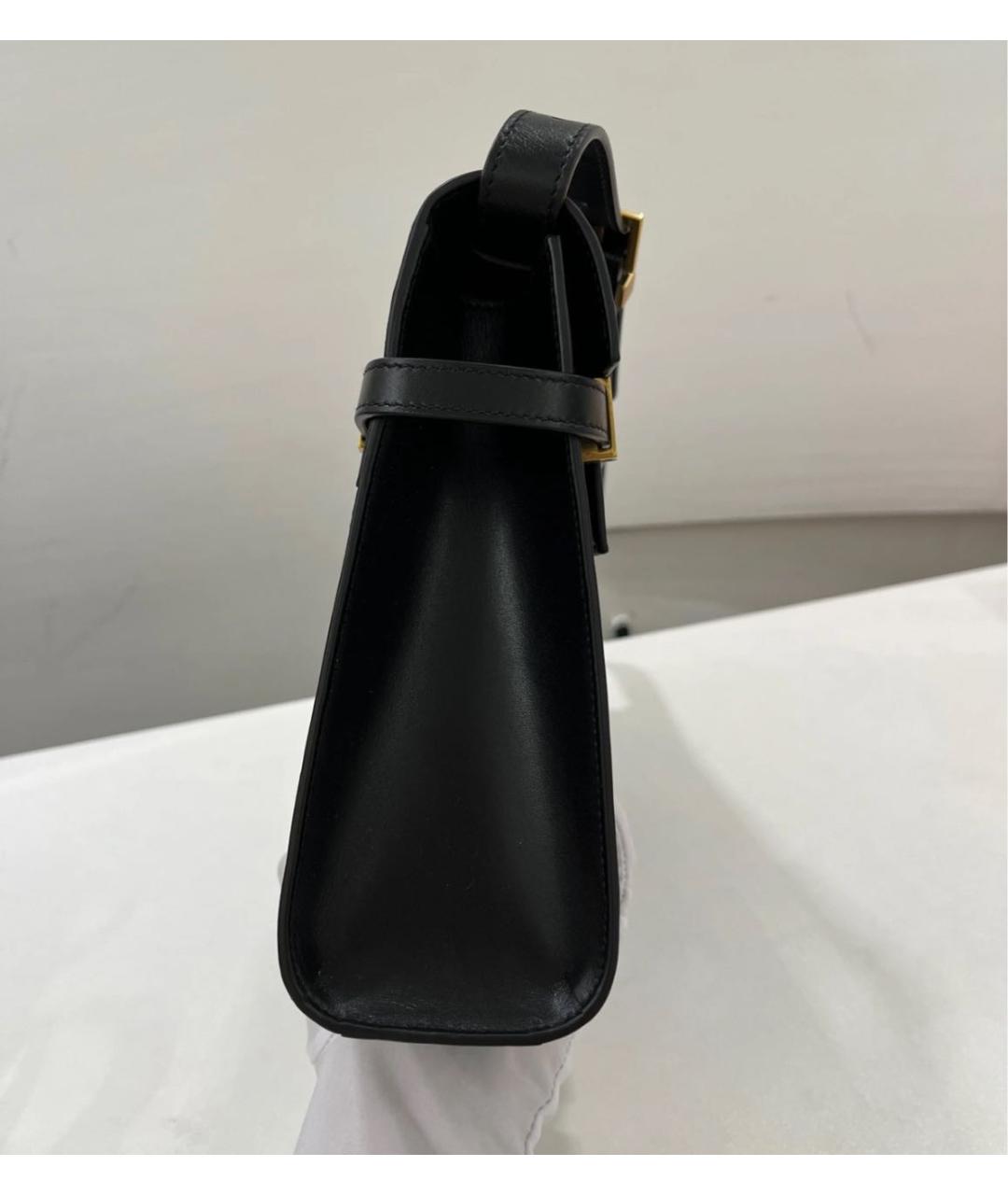 SAINT LAURENT Черная кожаная сумка через плечо, фото 3