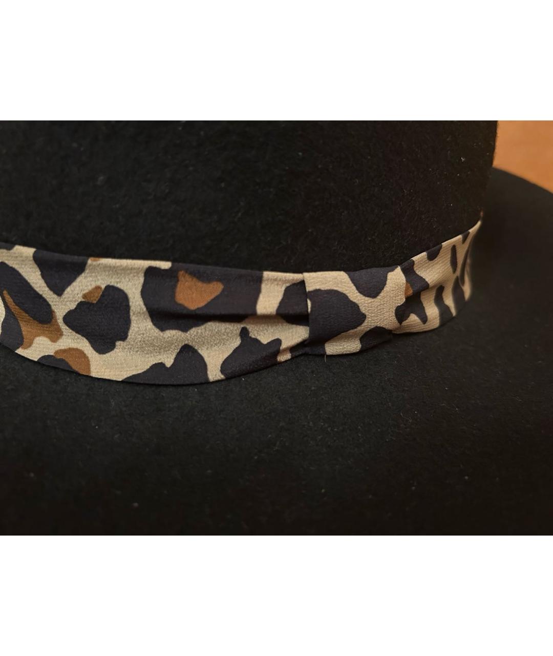 MAX MARA Черная шерстяная шляпа, фото 3