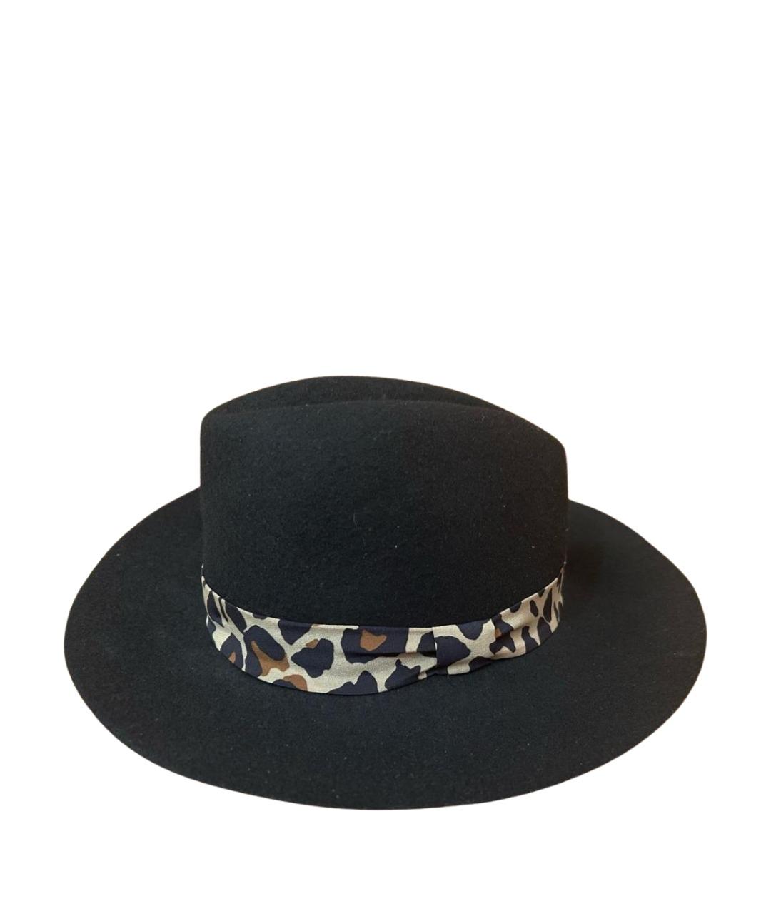 MAX MARA Черная шерстяная шляпа, фото 1