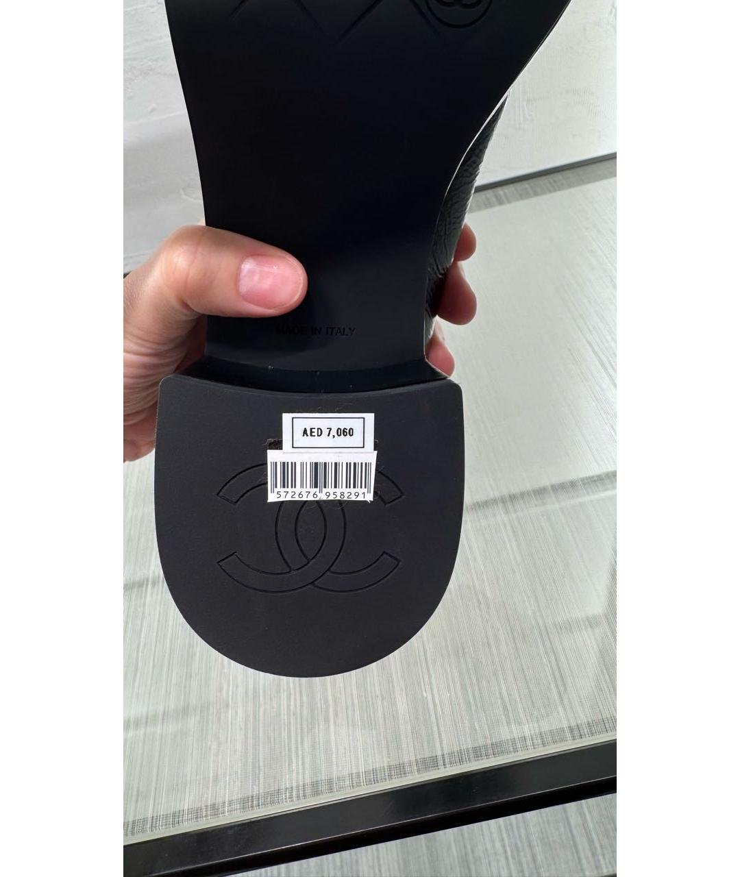 CHANEL Черные кожаные лоферы, фото 3