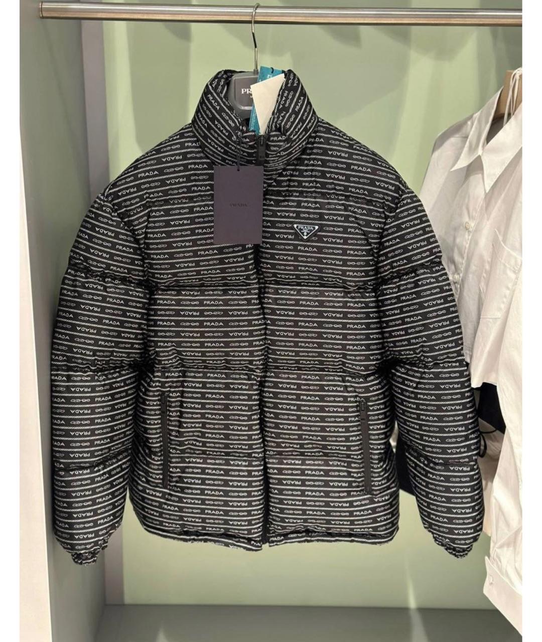 PRADA Черный полиэстеровый пуховик, фото 4