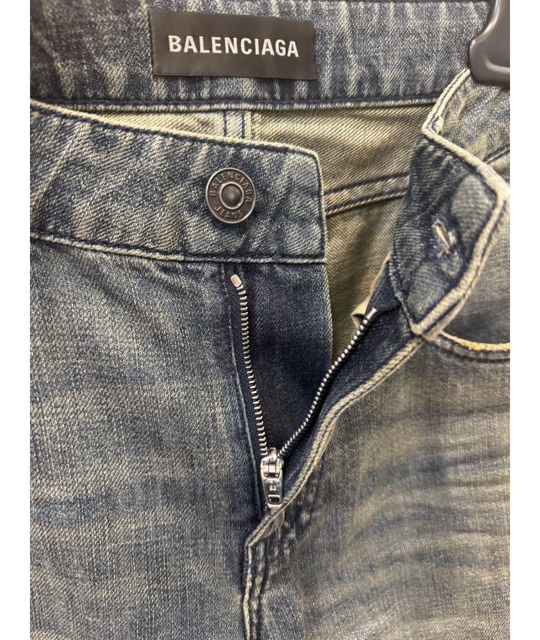 BALENCIAGA Темно-синие хлопковые джинсы клеш, фото 3