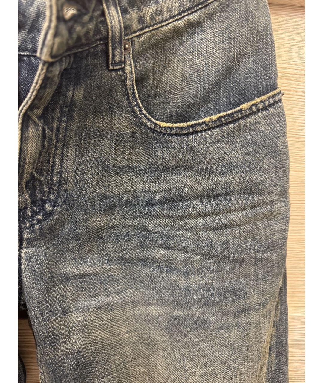 BALENCIAGA Темно-синие хлопковые джинсы клеш, фото 4