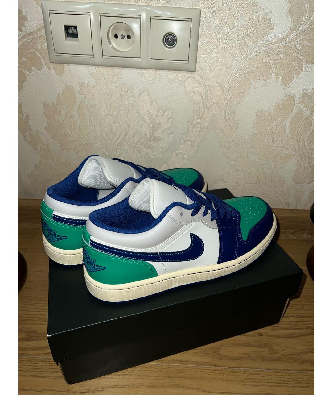 JORDAN Зеленые кожаные кроссовки, фото 3