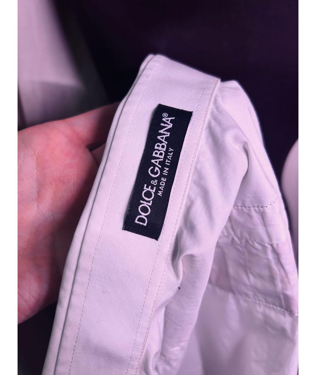 DOLCE&GABBANA Белая хлопковая рубашка, фото 4