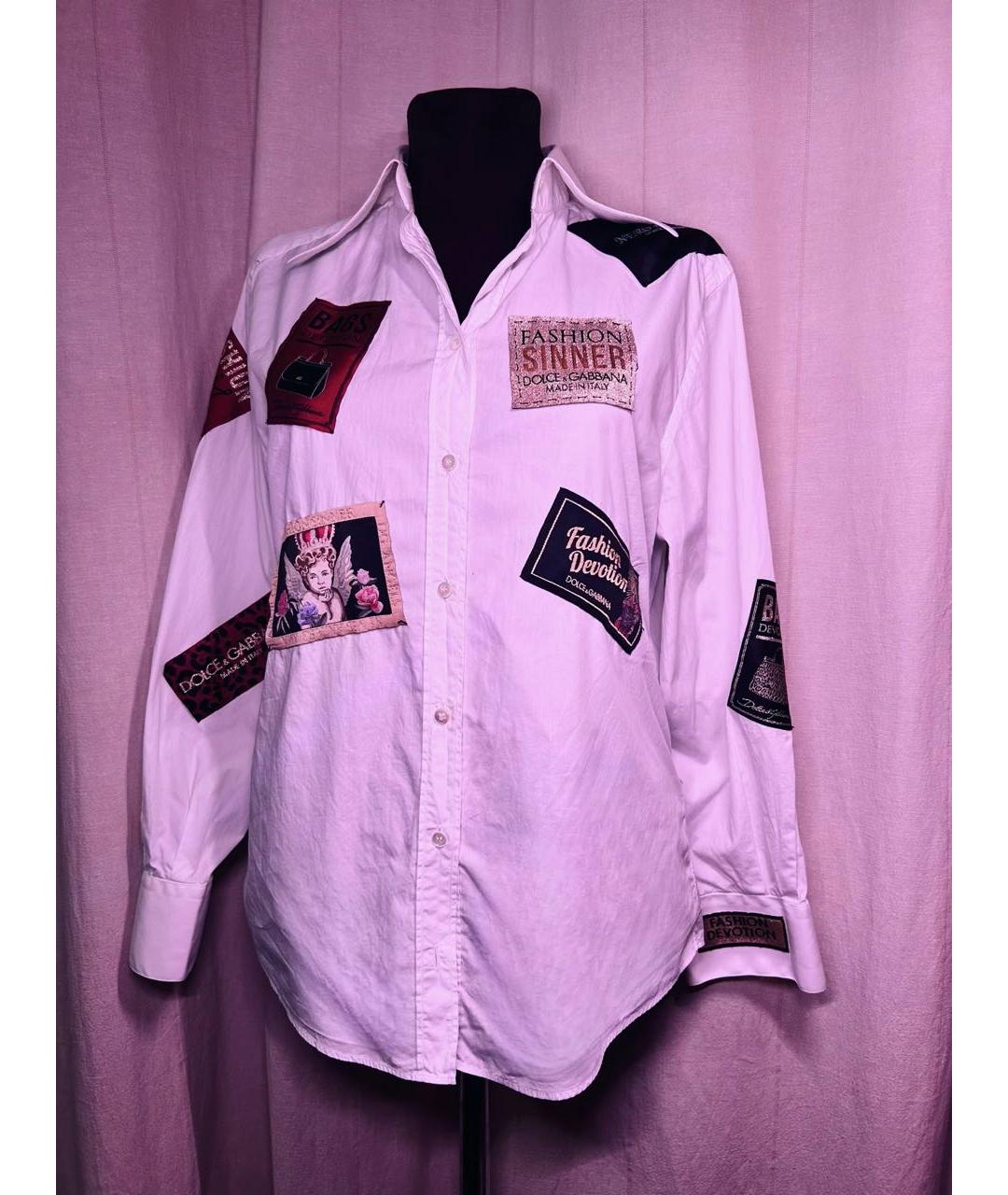 DOLCE&GABBANA Белая хлопковая рубашка, фото 7