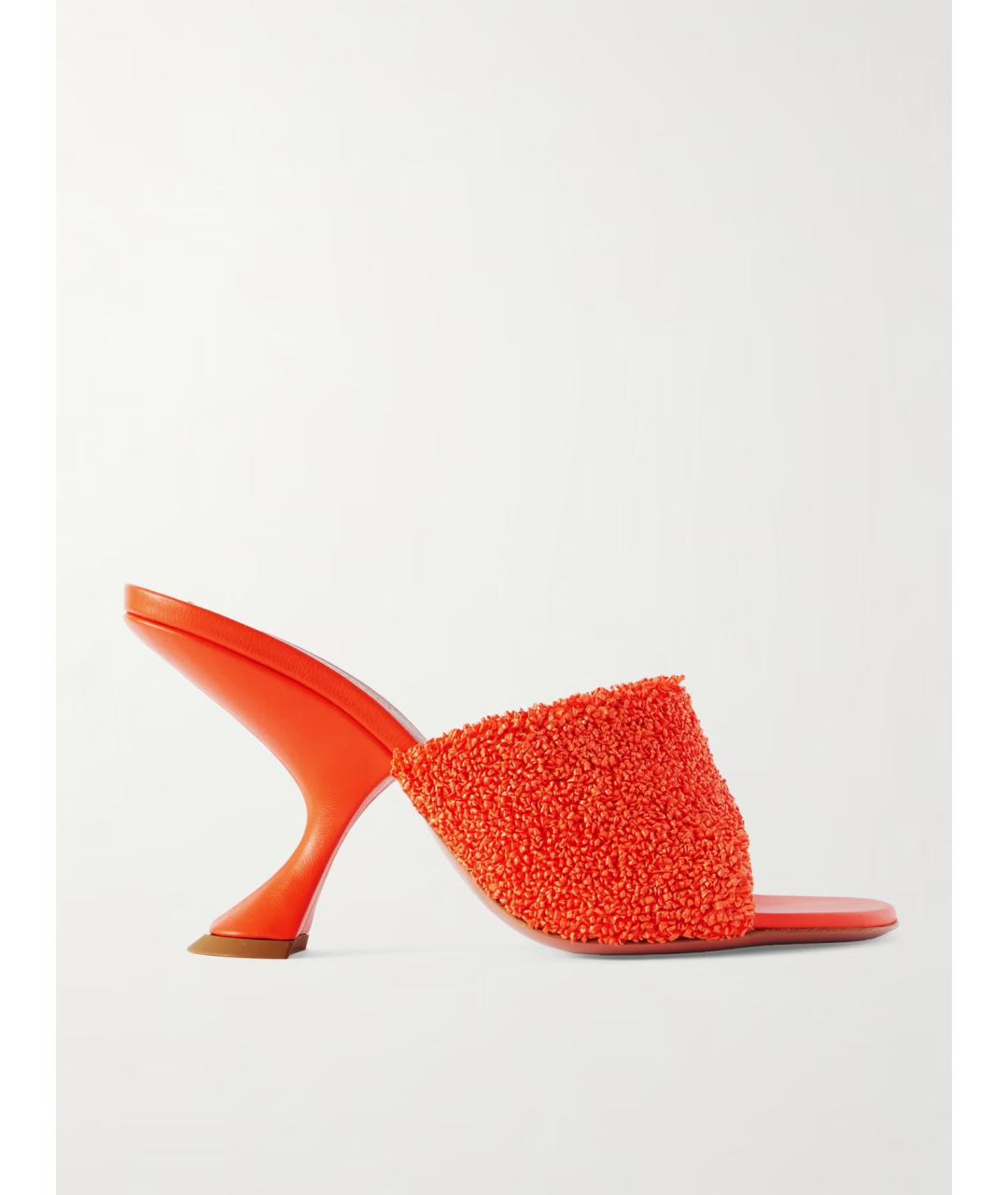 Amina Muaddi Оранжевое мюли, фото 5