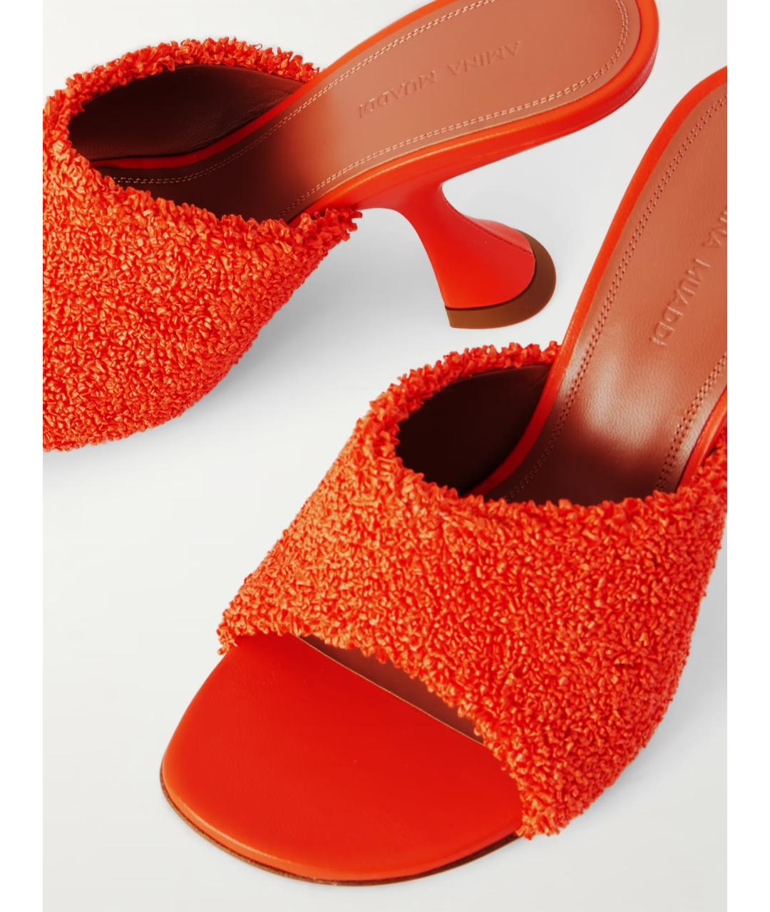 Amina Muaddi Оранжевое мюли, фото 3