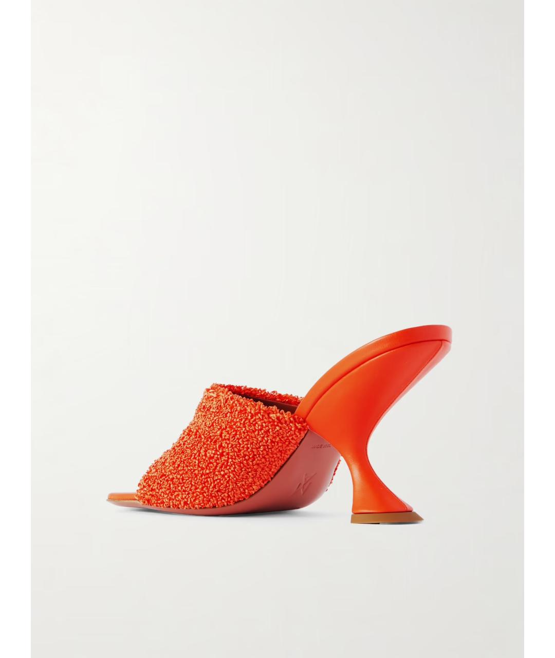 Amina Muaddi Оранжевое мюли, фото 4
