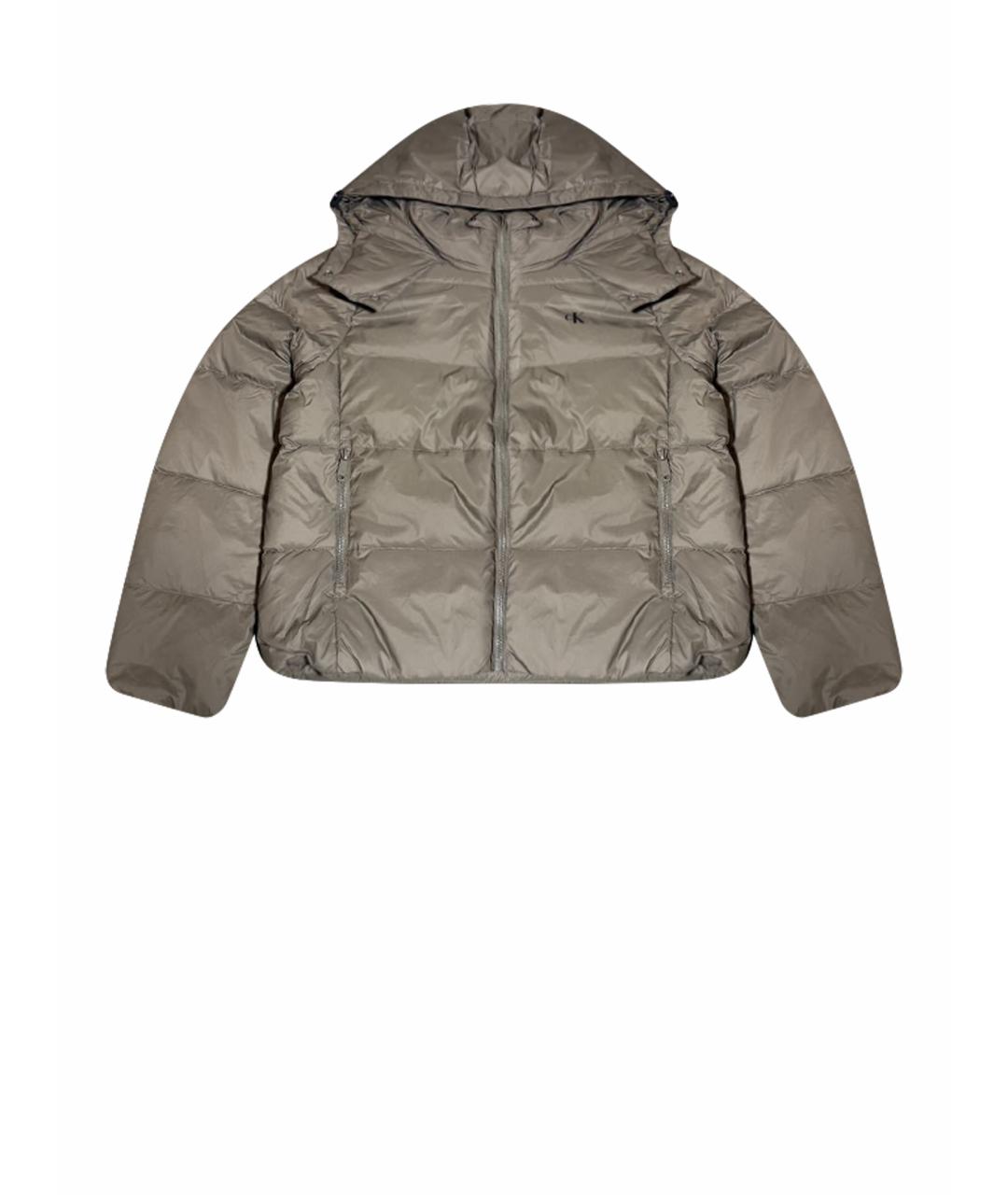 CALVIN KLEIN Бежевый полиэстеровый пуховик, фото 1