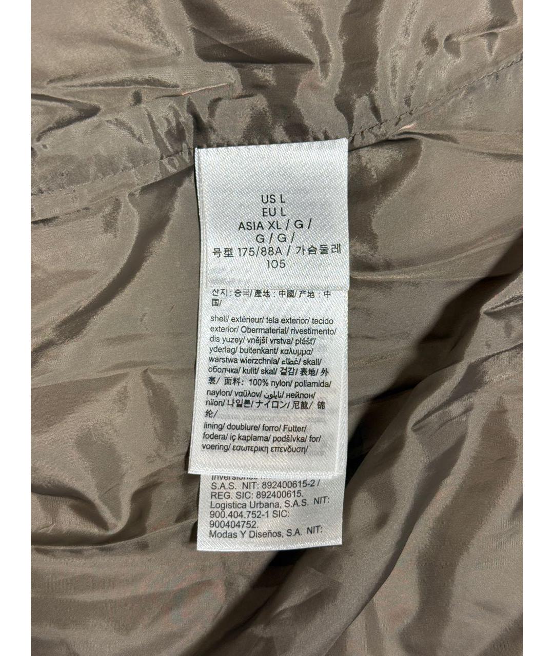 CALVIN KLEIN Бежевый полиэстеровый пуховик, фото 5