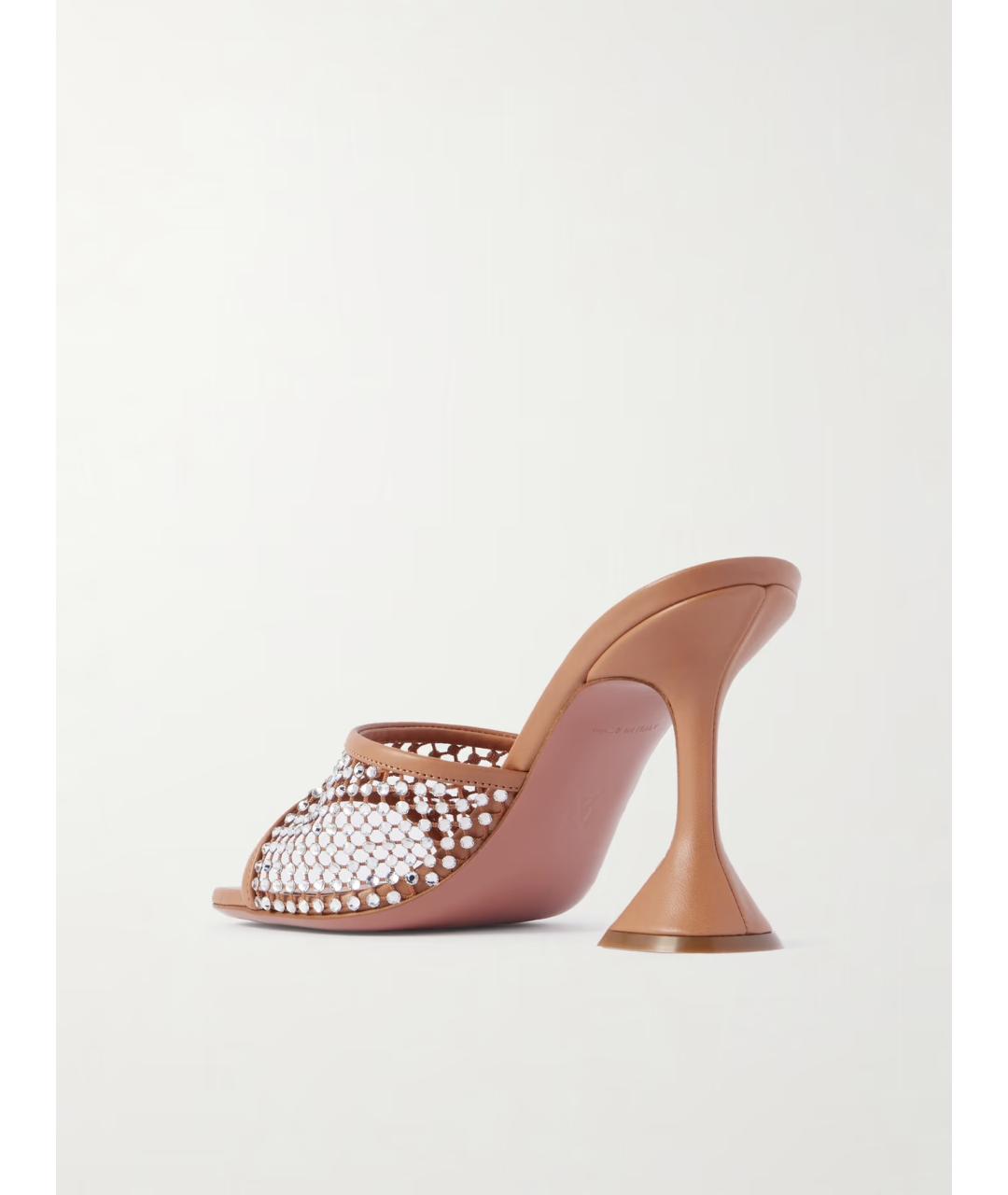 Amina Muaddi Бежевые мюли, фото 4