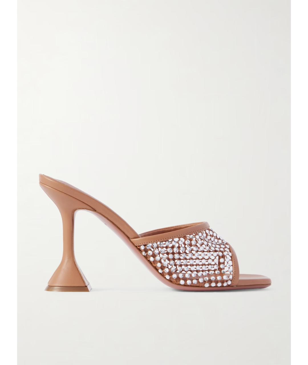 Amina Muaddi Бежевые мюли, фото 5