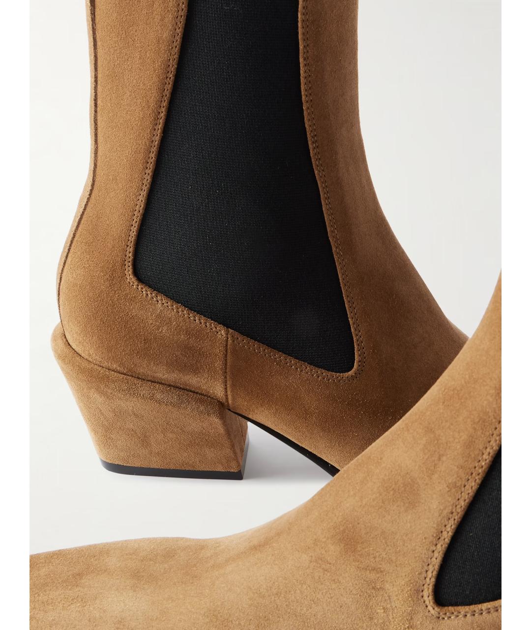 PARIS TEXAS Бежевые замшевые ботинки, фото 4