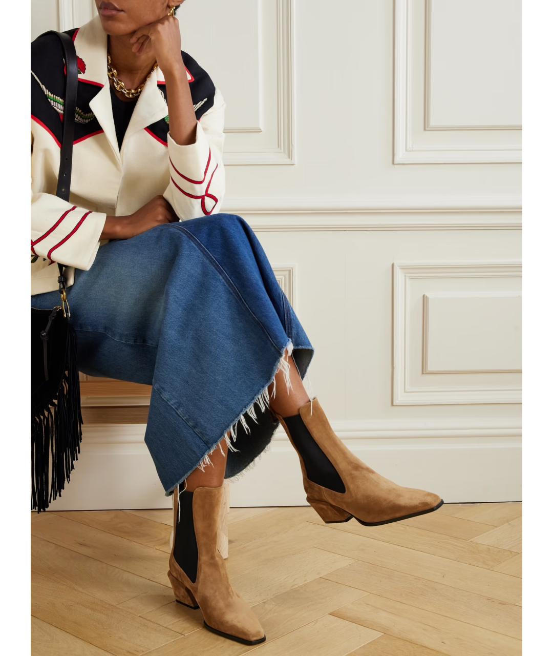 PARIS TEXAS Бежевые замшевые ботинки, фото 2