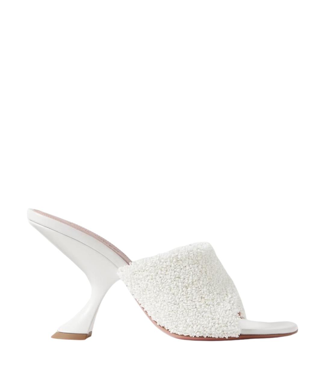 Amina Muaddi Белые мюли, фото 1