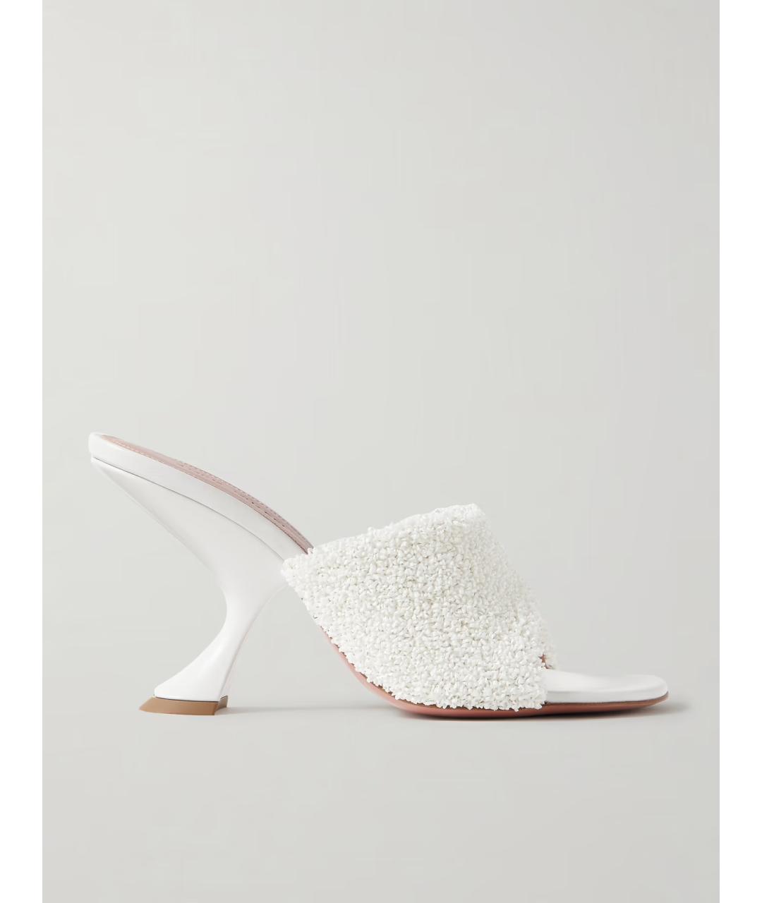 Amina Muaddi Белые мюли, фото 5