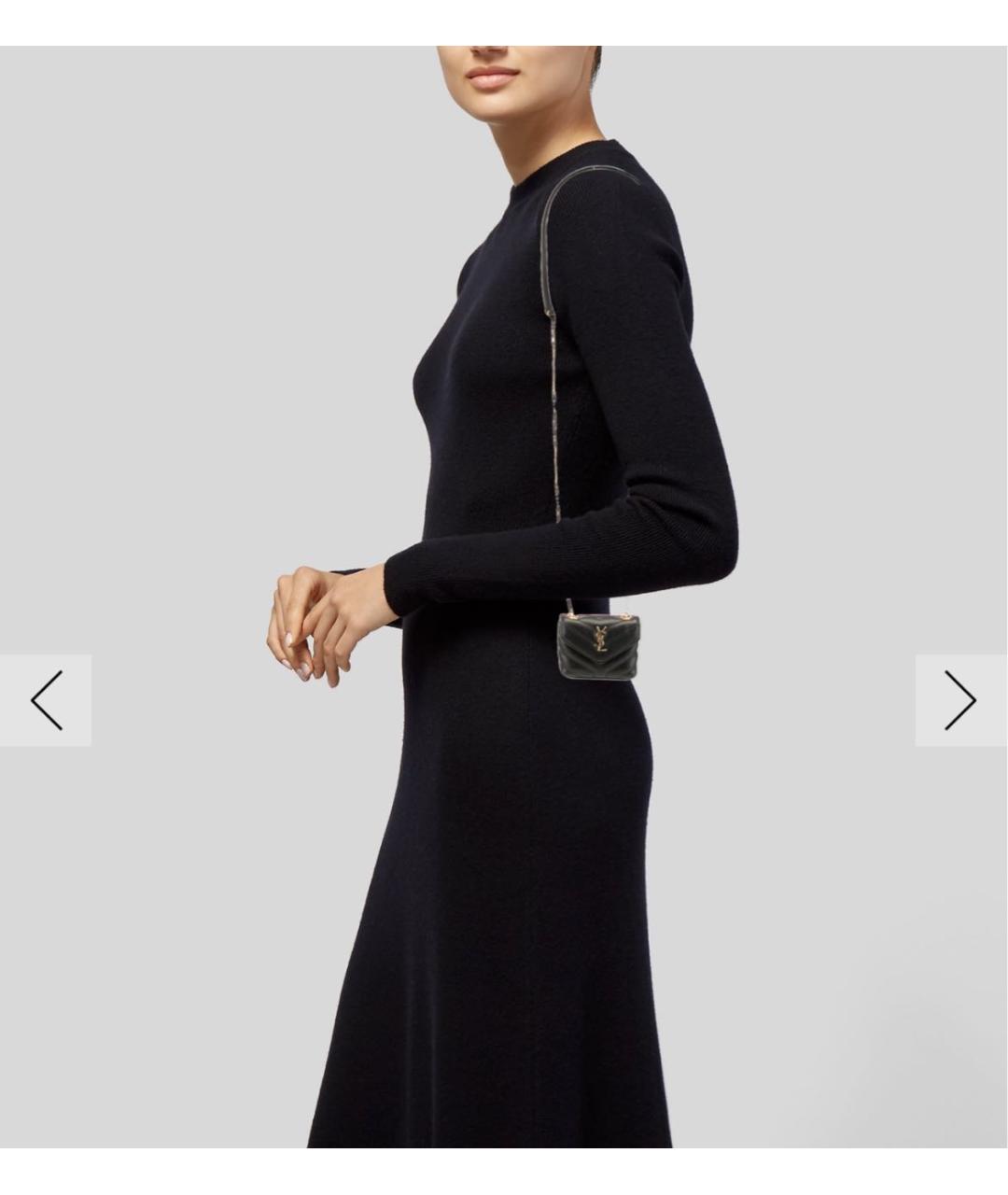 SAINT LAURENT Черная кожаная сумка через плечо, фото 5