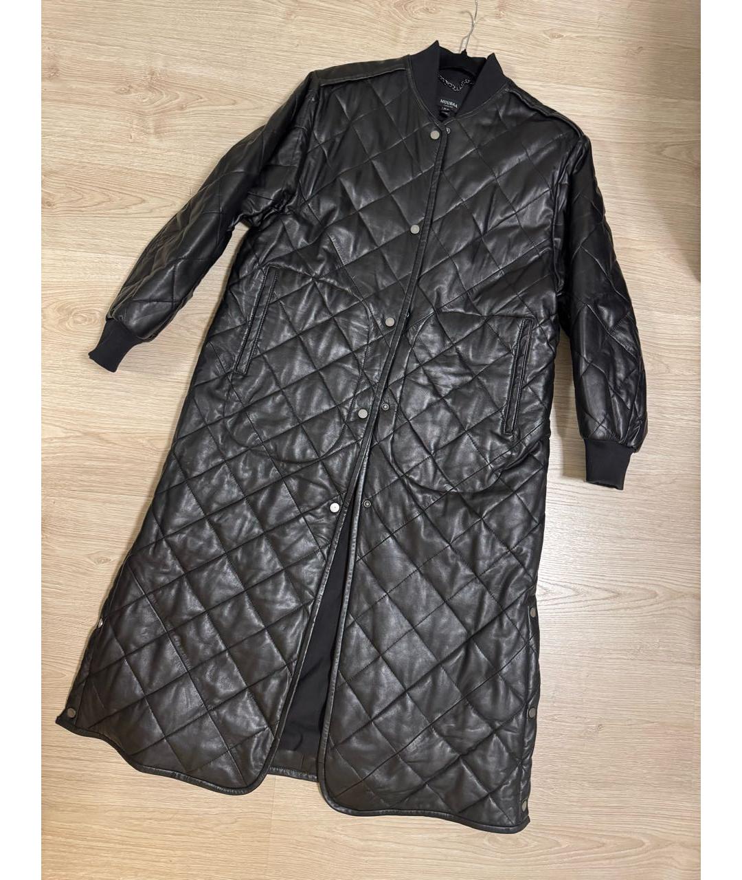 MUUBAA Черная кожаная куртка, фото 5